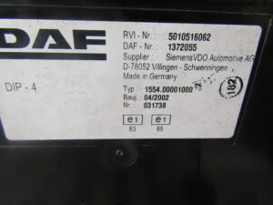 DAF CF65 CLOCK CLUSTER 1372055