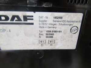 DAF CF65 CLOCK CLUSTER 1452098